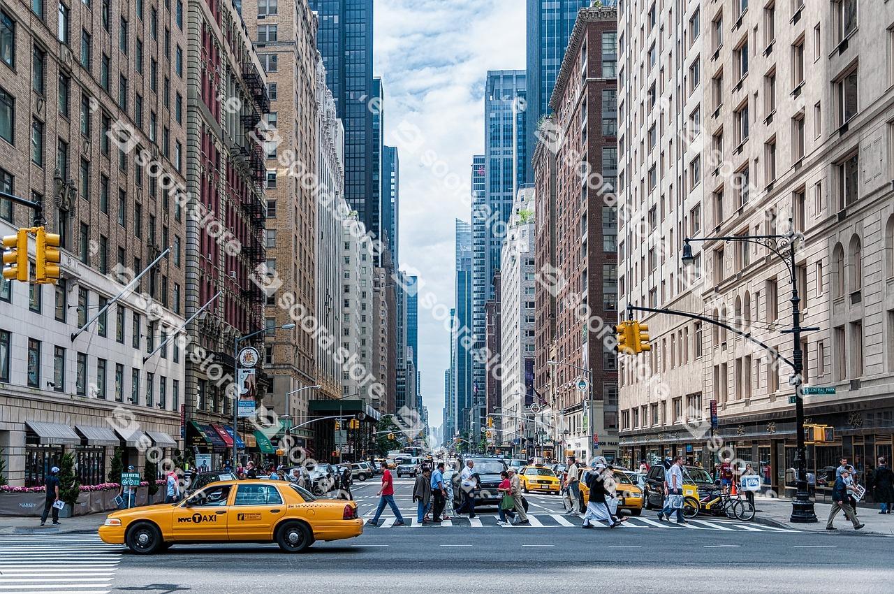 Pedestrians in City