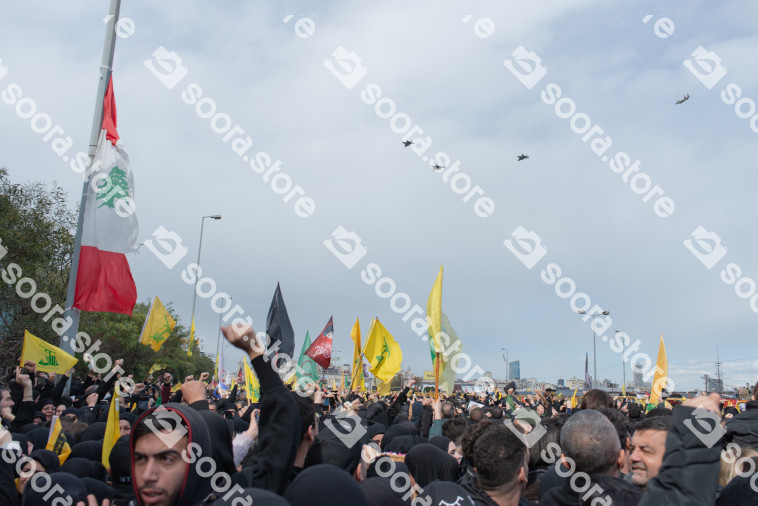 Israeli Planes over Nasrallah's Funeral