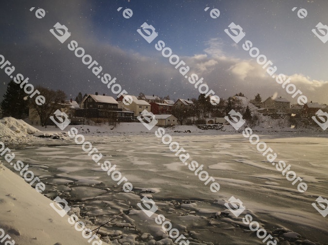 Frozen Lake in Lofoten