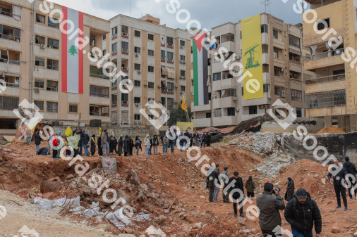 Visitors at Nasrallah's Assassination Site