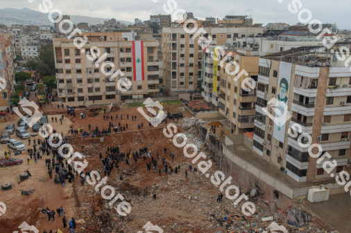 Visitors at Nasrallah's Assassination Site